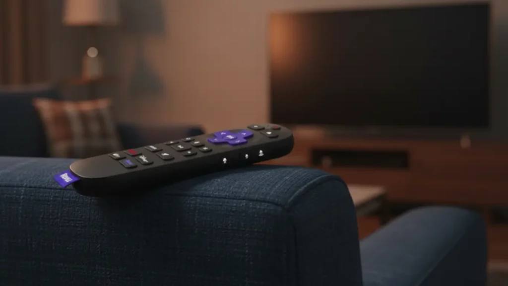 The rechargeable Roku Voice Remote Pro, a practical housewarming gift for a new home entertainment setup.